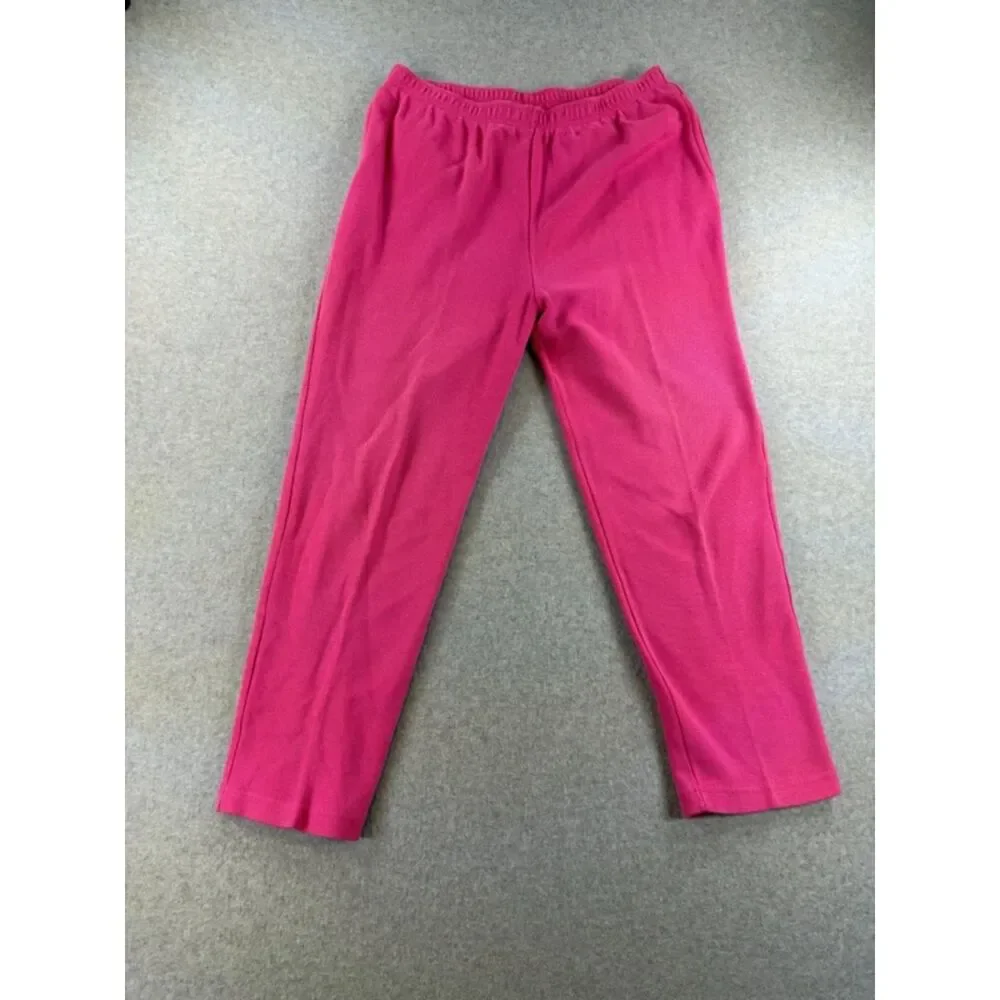 Vintage Adolfo Sport Women’s Medium Pink 2 Piece Zip Jacket Pants Set
